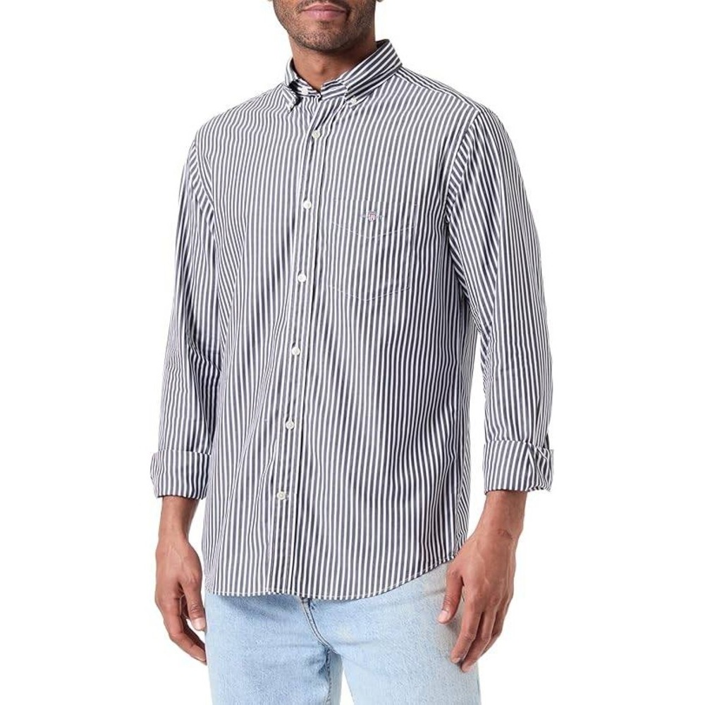 J. Crew Men's Striped Printed Collared Long Sleeve Stretch Button Up Shirt Sz XL